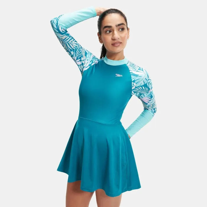 Speedo Women's Long Sleeve Swim Dress 8-00372316787 Speedo Women's Long Sleeve Swim Dress 8-00372316787