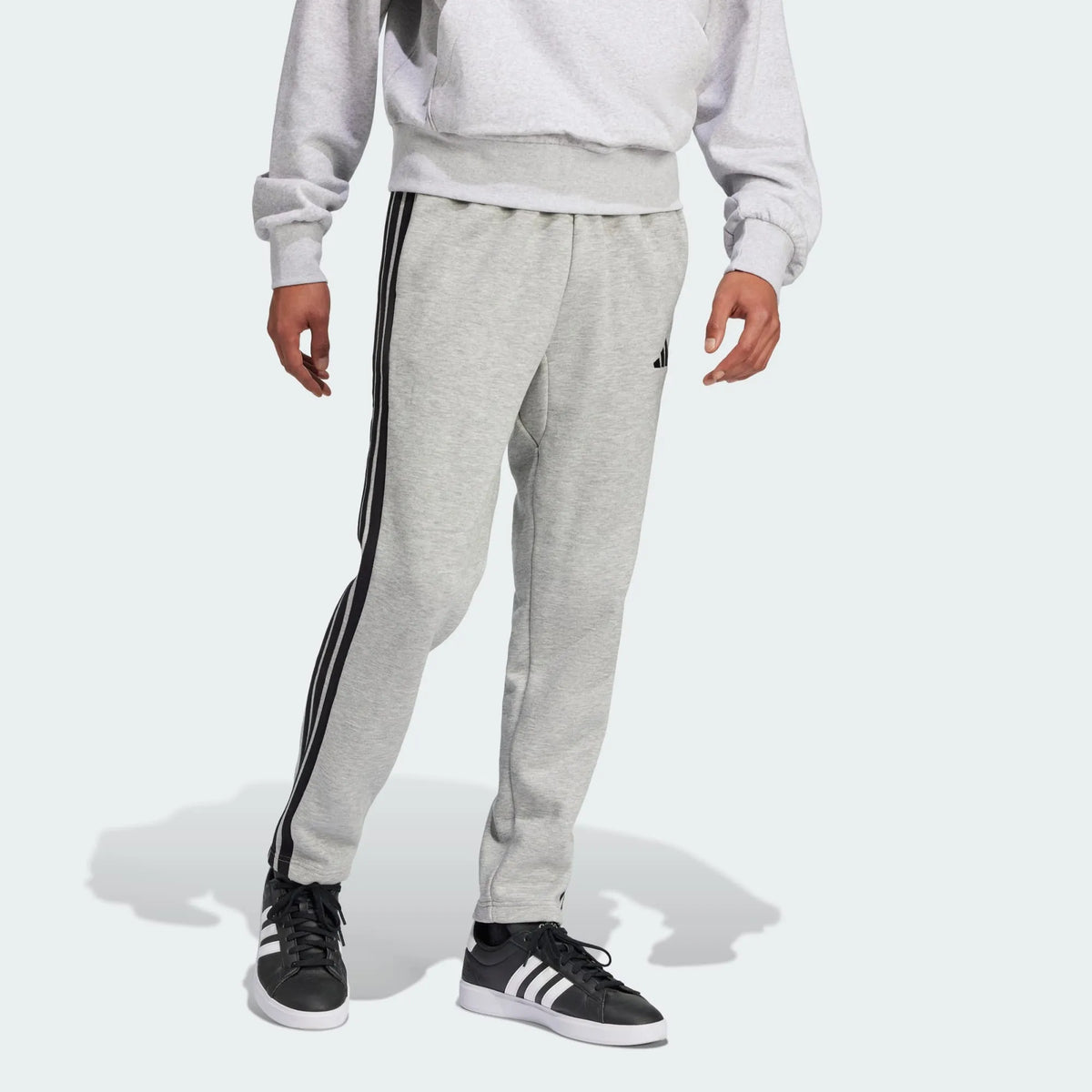 Adidas Essentials 3-Stripes Open Hem Fleece Pants JE6335