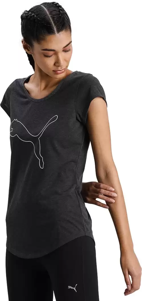 52032007 - Grey Sports Mall Neck Printed T-Shirt PUMA Women Round